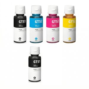 Pack de 5 bouteilles d'encre GT51/52/53 COMPATIBLE