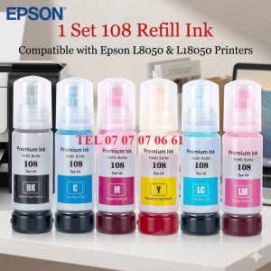 PACK encre 108 Compatible avec imprimante L8050 L18050